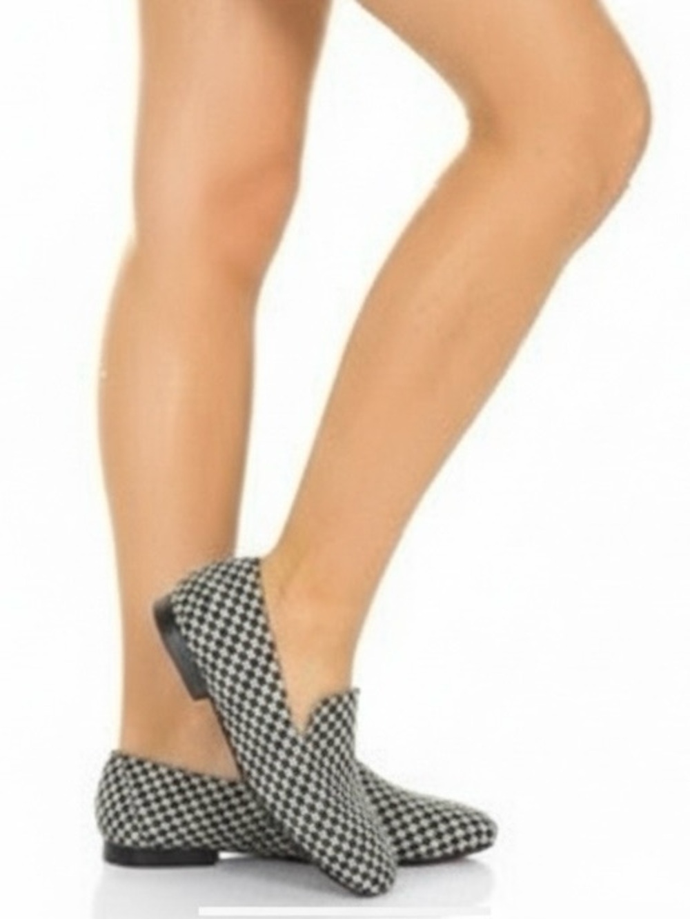 Jimmy Choo Glitter Houndstooth Loafer —  Silver/Gray — 37.5 (US 7.5)